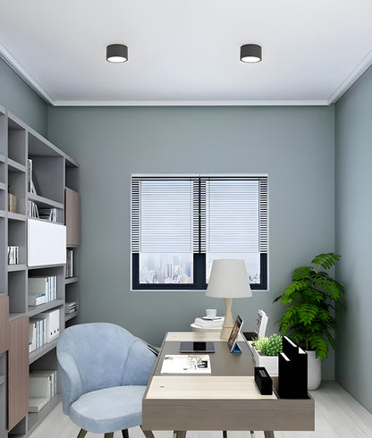 LED-Deckenleuchte in zylindrischer Form – Warmes Licht im Vintage-Industriedesign | Mit dekorativem Holzelement