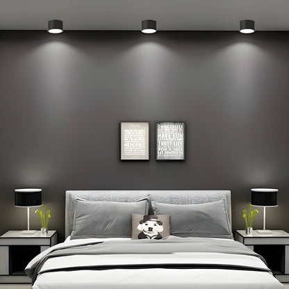 LED-Deckenleuchte in zylindrischer Form – Warmes Licht im Vintage-Industriedesign | Mit dekorativem Holzelement