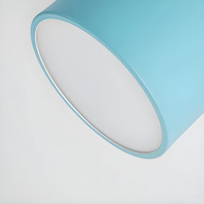 LED-Deckenleuchte in zylindrischer Form – Warmes Licht im Vintage-Industriedesign | Mit dekorativem Holzelement