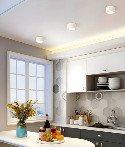 LED-Deckenleuchte in zylindrischer Form – Warmes Licht im Vintage-Industriedesign | Mit dekorativem Holzelement