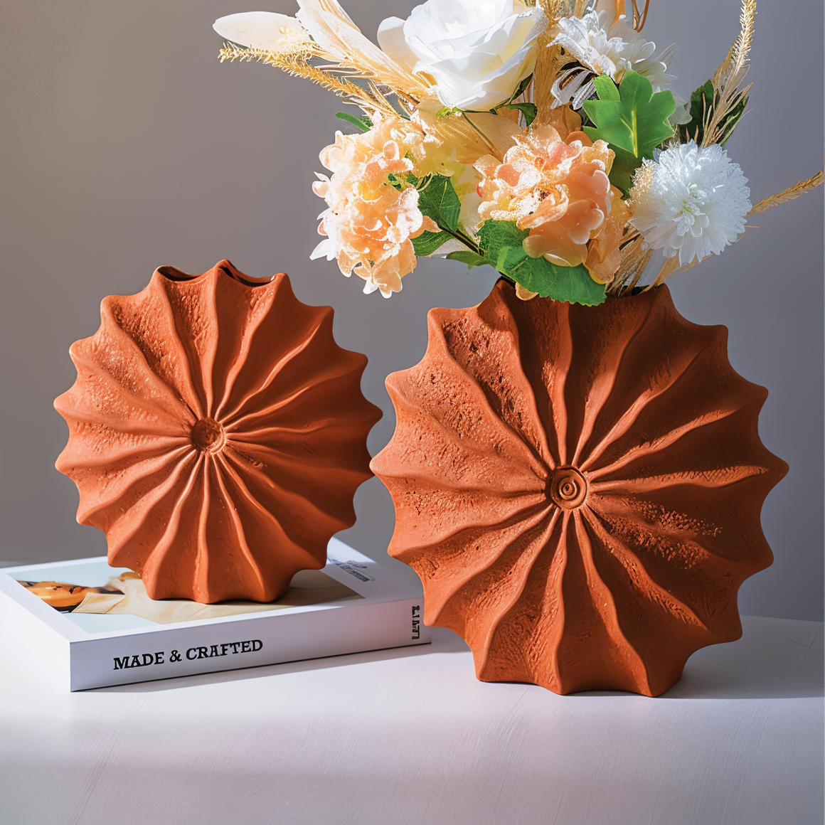 Faltendes Design geometrische Retro Vase