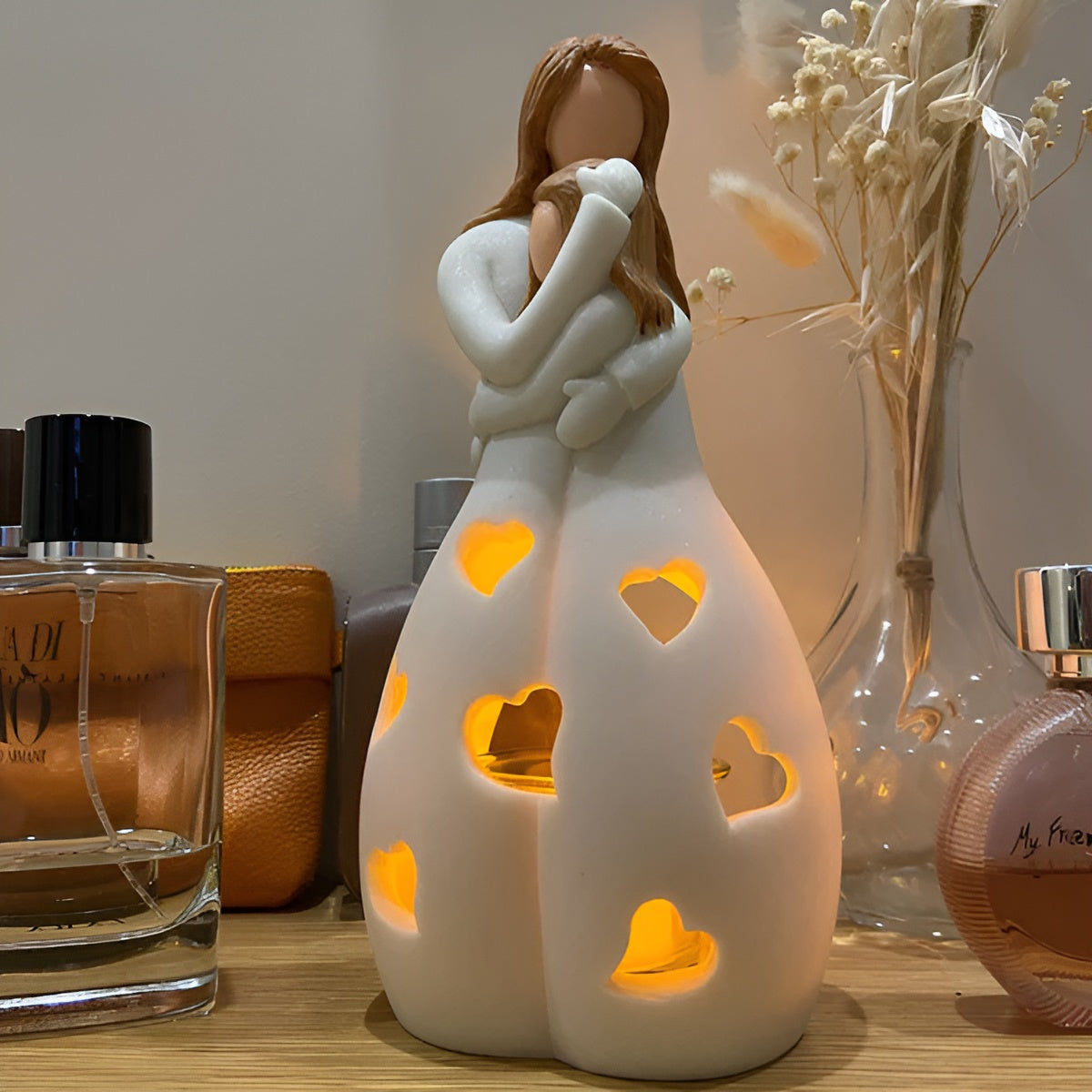 Mutter-Tochter Figur - Flackernder Kerzenhalter - LoveGlow