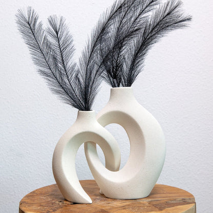 Gleora Geflochtene Keramikblumenvase – Elegantes Dekorationsmittelstück für moderne und klassische Innenräume