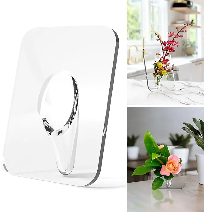 Klarer Acrylbilderrahmen-Vase – Elegante Wohnkultur für einzelne Stängel