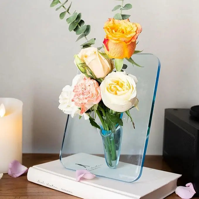Klarer Acrylbilderrahmen-Vase – Elegante Wohnkultur für einzelne Stängel