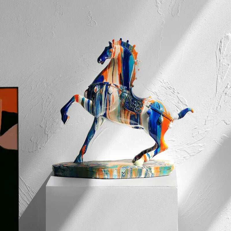 Art Bunte Stier Skulptur
