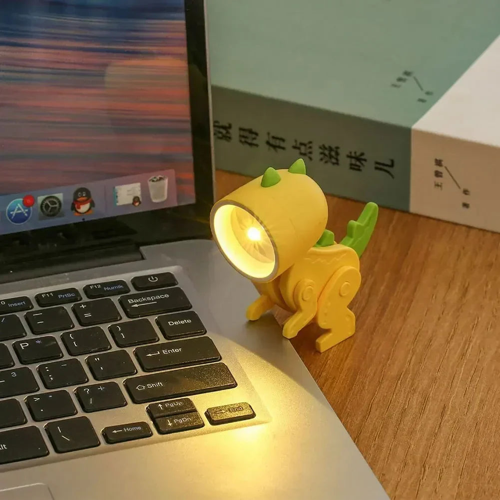 Niedliche Dinosaurier LED Tischlampen einstellbare Tierfiguren Nachtlichter für Kinder