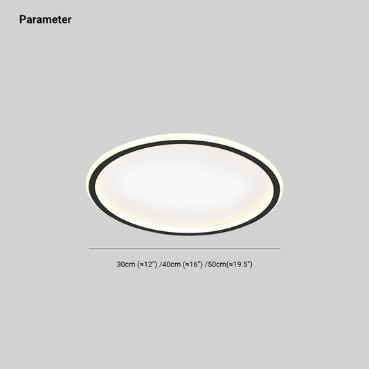 LunaNova - Moderne LED-Deckenleuchte Metall/Acryl für Wohn- und Schlafzimmer, Heim Zeile schwarz/weiß Design