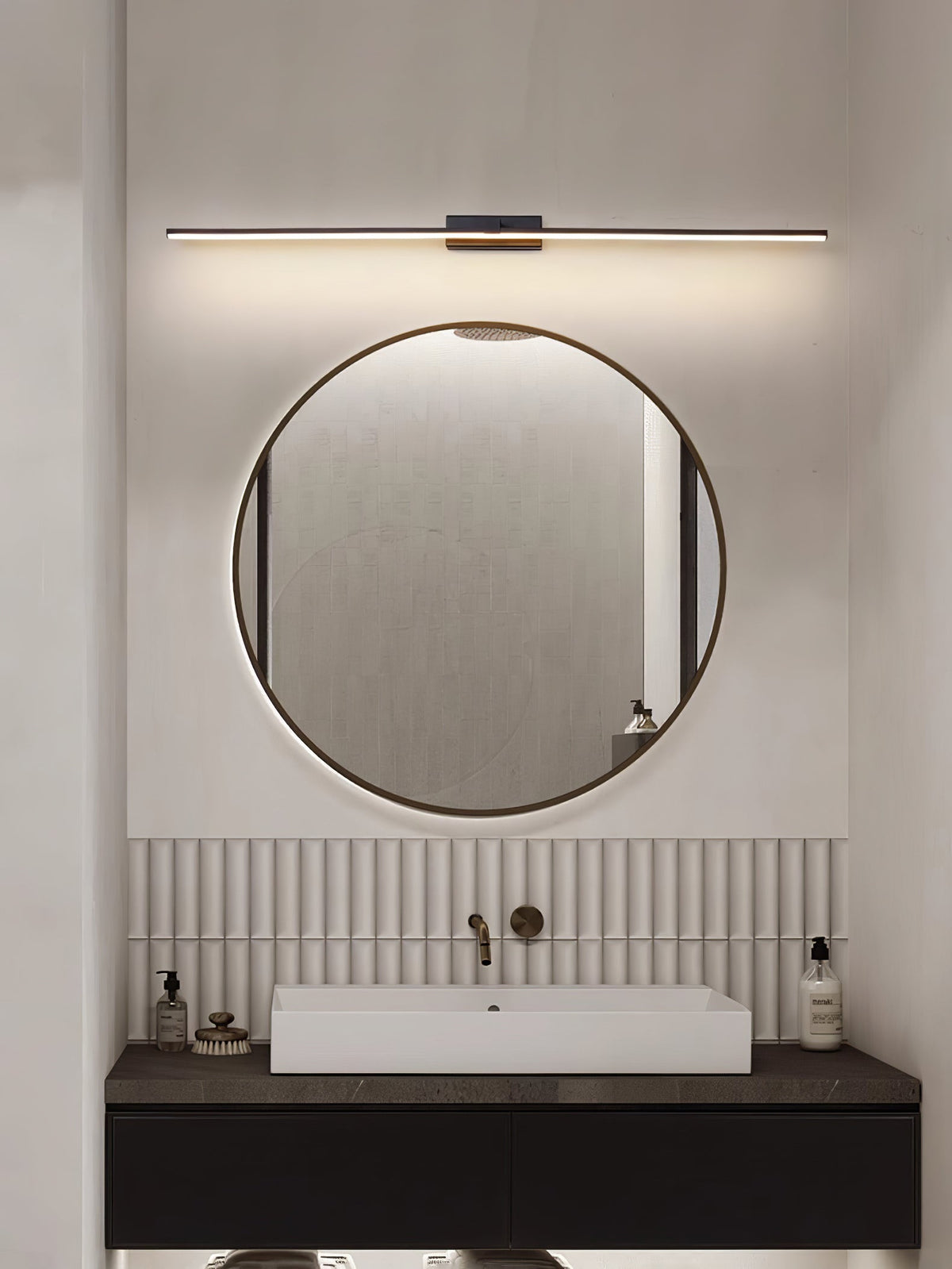 Metall Lineare Spiegel Lampe Halterung Wandlampe | Heim Zeile