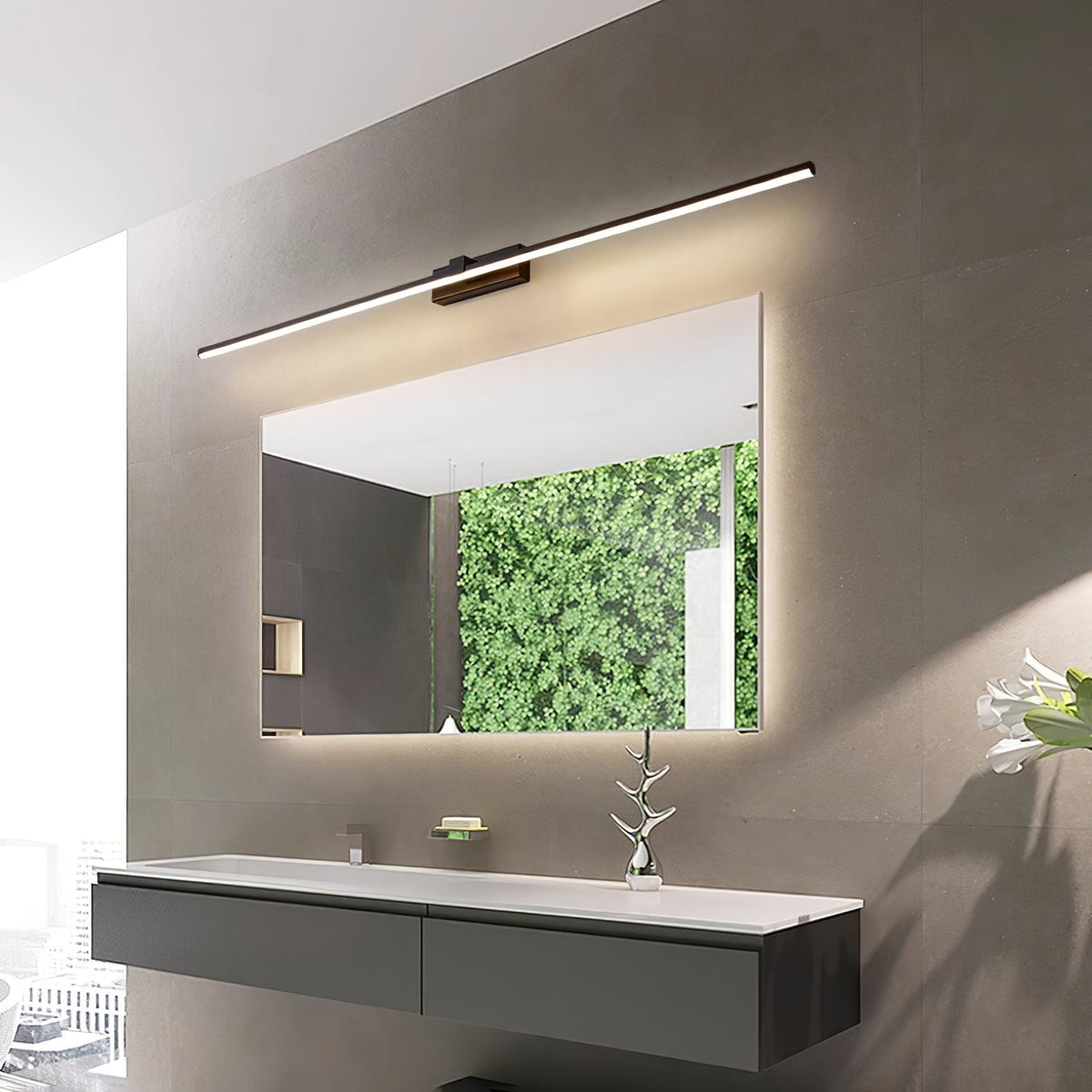 Metall Lineare Spiegel Lampe Halterung Wandlampe | Heim Zeile