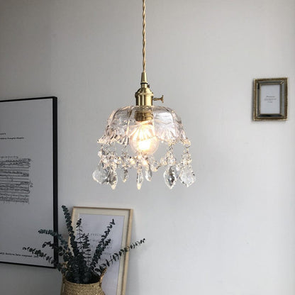 Minimalistische Retro Kristallglas Pendelleuchte Zuhause Licht