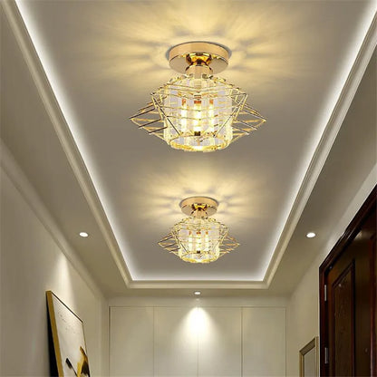 Moderne Kristall-Deckenlampe – Elegante Nordic Deckenleuchte für Wohnzimmer und Flur