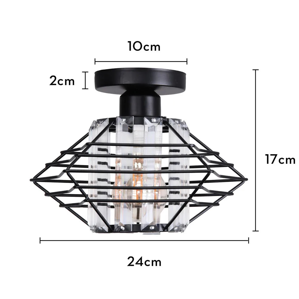 Moderne Kristall-Deckenlampe – Elegante Nordic Deckenleuchte für Wohnzimmer und Flur