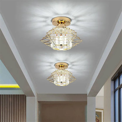 Moderne Kristall-Deckenlampe – Elegante Nordic Deckenleuchte für Wohnzimmer und Flur