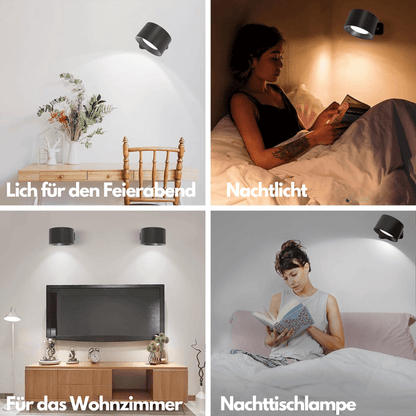 360° kabellose wiederaufladbare Wandleuchte | Vielseitige LED-Beleuchtungslösung