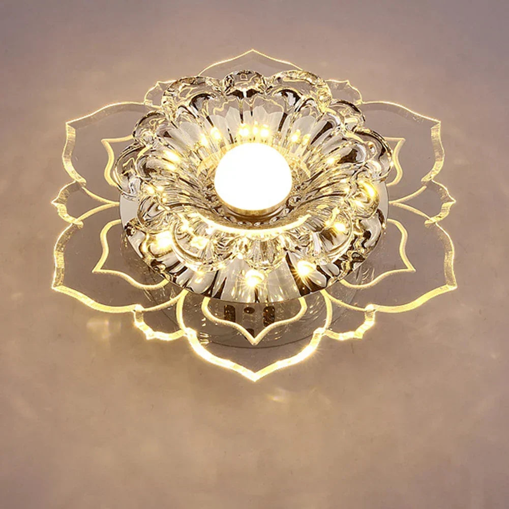 Elegante Kristall-Deckenleuchte mit LED – moderne Beleuchtung für Wohnräume