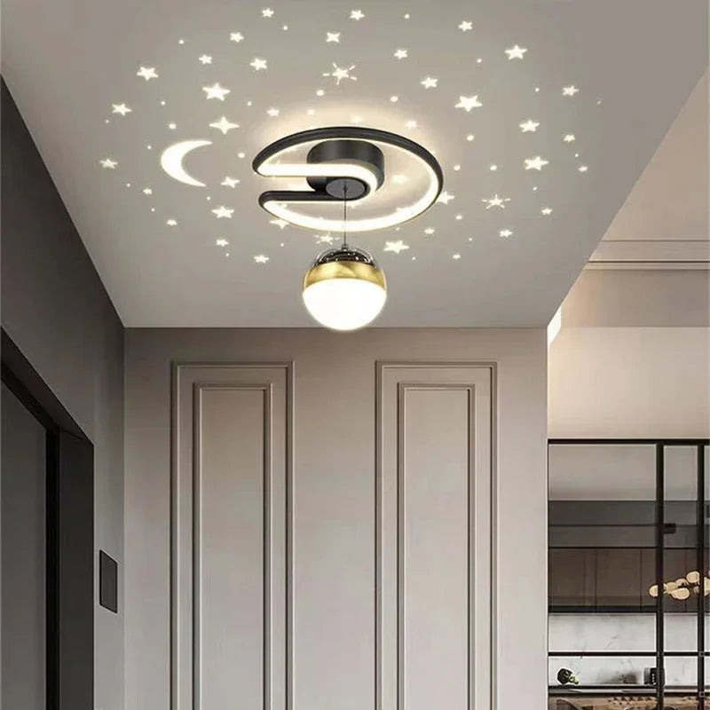 LED-Deckenleuchte mit Sternenhimmel – Modernes Kronleuchterdesign für das Kinderzimmer und das Wohnzimmer