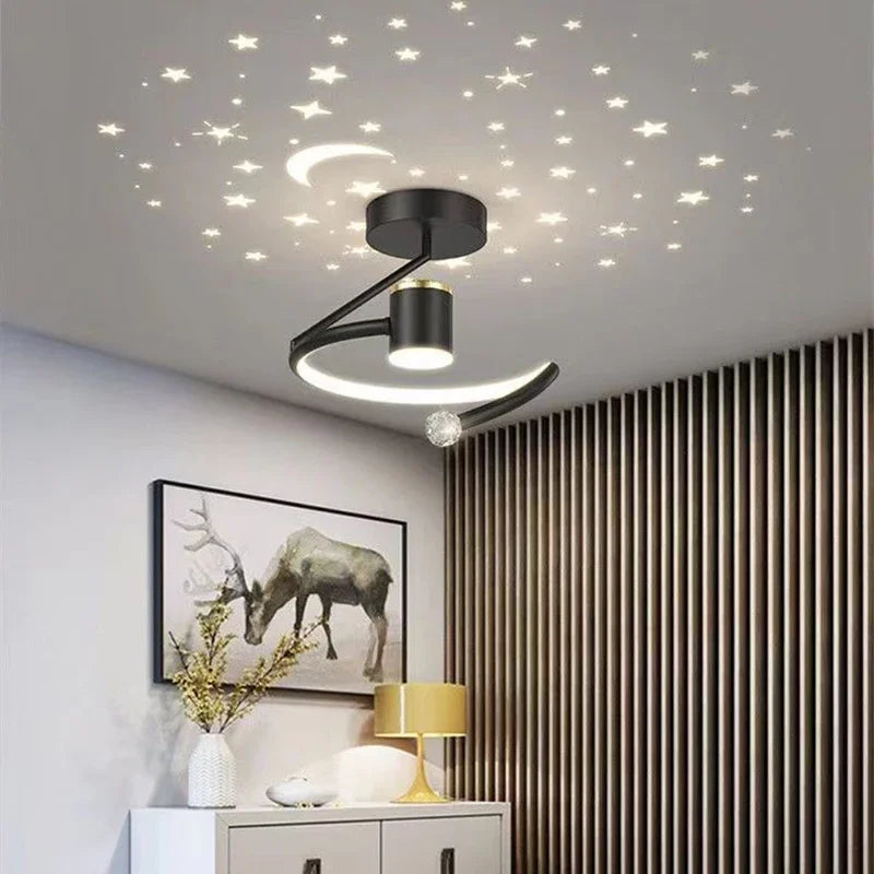 LED-Deckenleuchte mit Sternenhimmel – Modernes Kronleuchterdesign für das Kinderzimmer und das Wohnzimmer