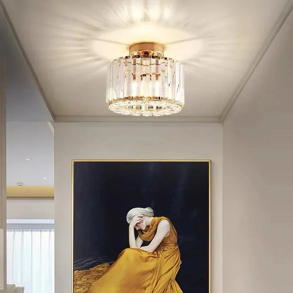 Elegante Kristall-Deckenleuchte – Luxuriöse Beleuchtung für das Wohnzimmer und den Flur