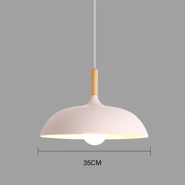 Moderne Deckenlampe Eichenholz | Skandinavische Pendelleuchte für das Wohnzimmer