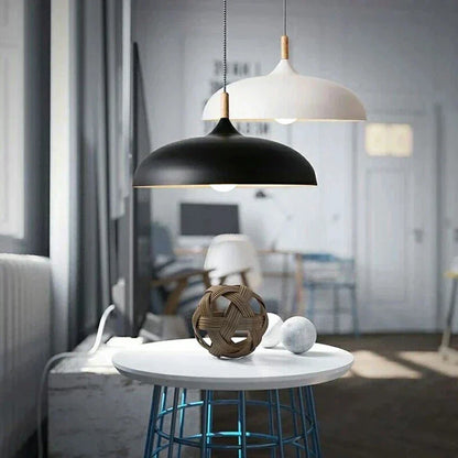 Moderne Deckenlampe Eichenholz | Skandinavische Pendelleuchte für das Wohnzimmer