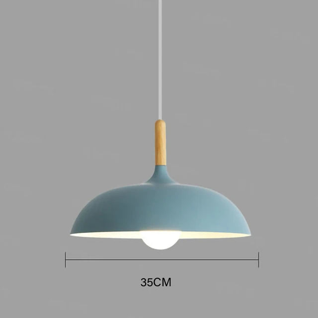 Moderne Deckenlampe Eichenholz | Skandinavische Pendelleuchte für das Wohnzimmer
