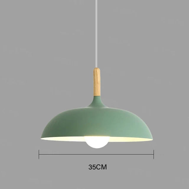 Moderne Deckenlampe Eichenholz | Skandinavische Pendelleuchte für das Wohnzimmer