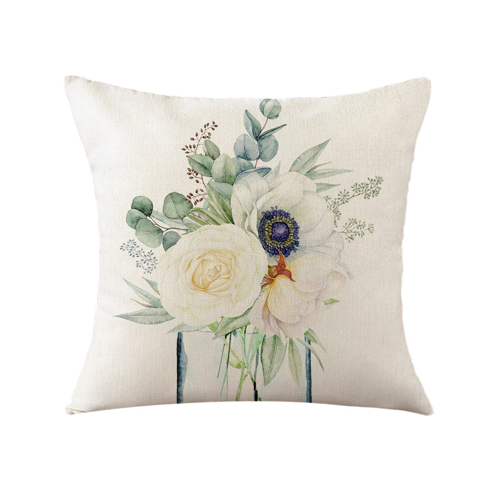 Eleganter Kissenbezug mit floralen Designs Heim Zeile