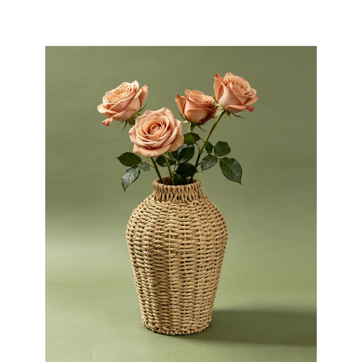 Handgewebter Seegras Deko Vase Korb