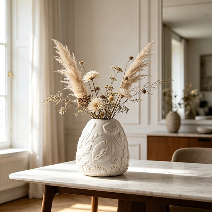 Keramische profilierte Blumen Tischvase