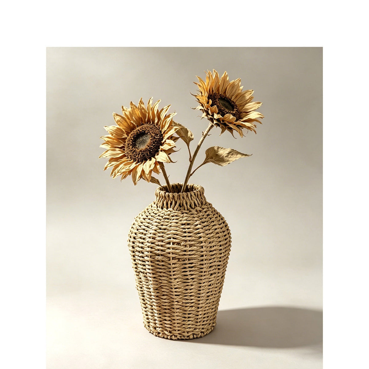 Handgewebter Seegras Deko Vase Korb