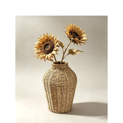 Handgewebter Seegras Deko Vase Korb