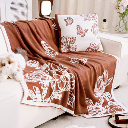 Dekorative Wurfdecke mit Blumenmuster Heim Zeile