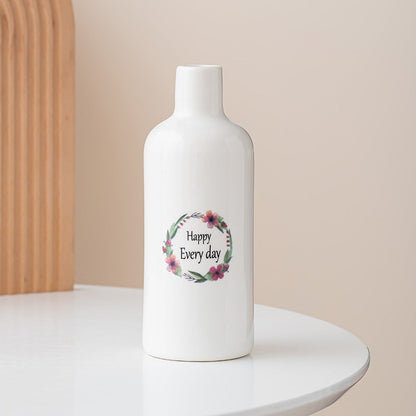 Elegante keramische inspirierende Zitate Vase