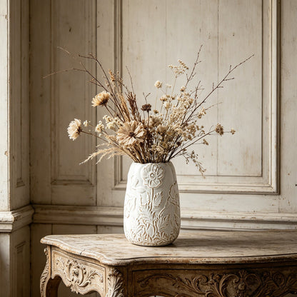 Keramische profilierte Blumen Tischvase
