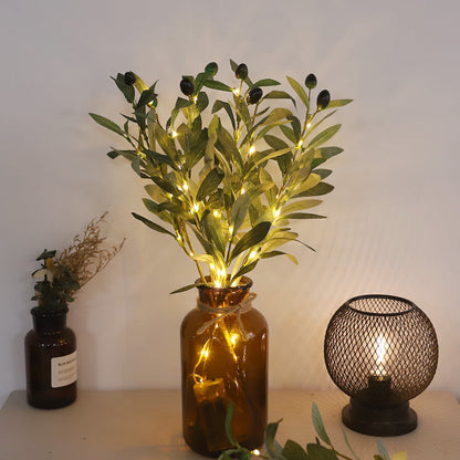 LUMIVISTA OLIVE LIGHT – Mediterrane LED-Lichtzweige für atmosphärische & drahtlose Dekoration
