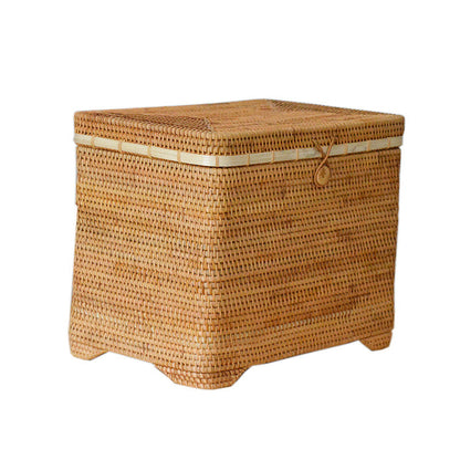 Stilvolle Aufbewahrungsbox aus gewebtem Naturmaterial