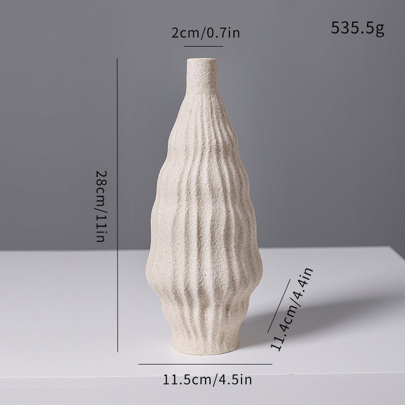 Texturierte keramische dekorative Vase
