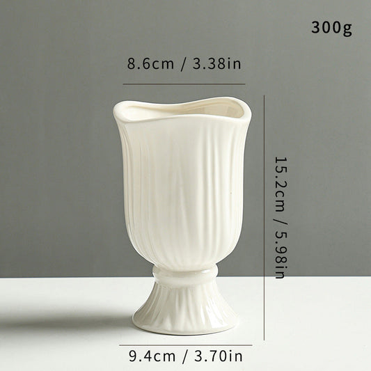 Elegante strukturierte Keramikblumenvase