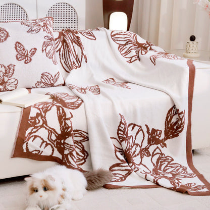 Dekorative Wurfdecke mit Blumenmuster Heim Zeile