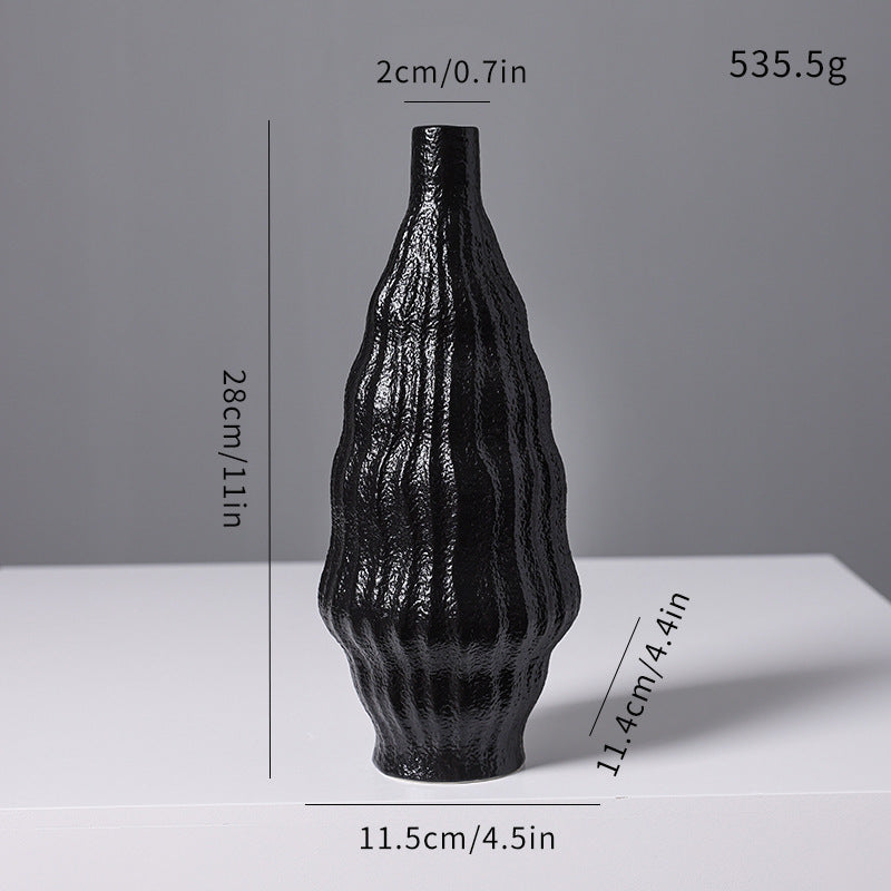 Texturierte keramische dekorative Vase