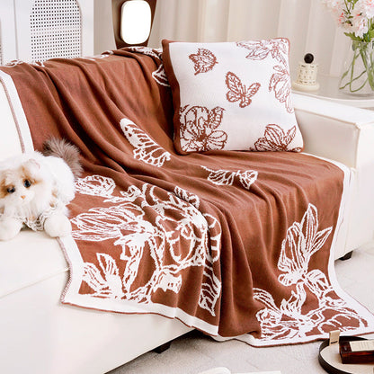 Dekorative Wurfdecke mit Blumenmuster Heim Zeile