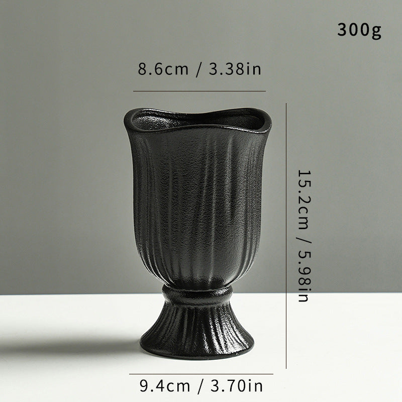 Elegante strukturierte Keramikblumenvase