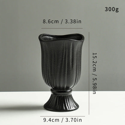 Elegante strukturierte Keramikblumenvase
