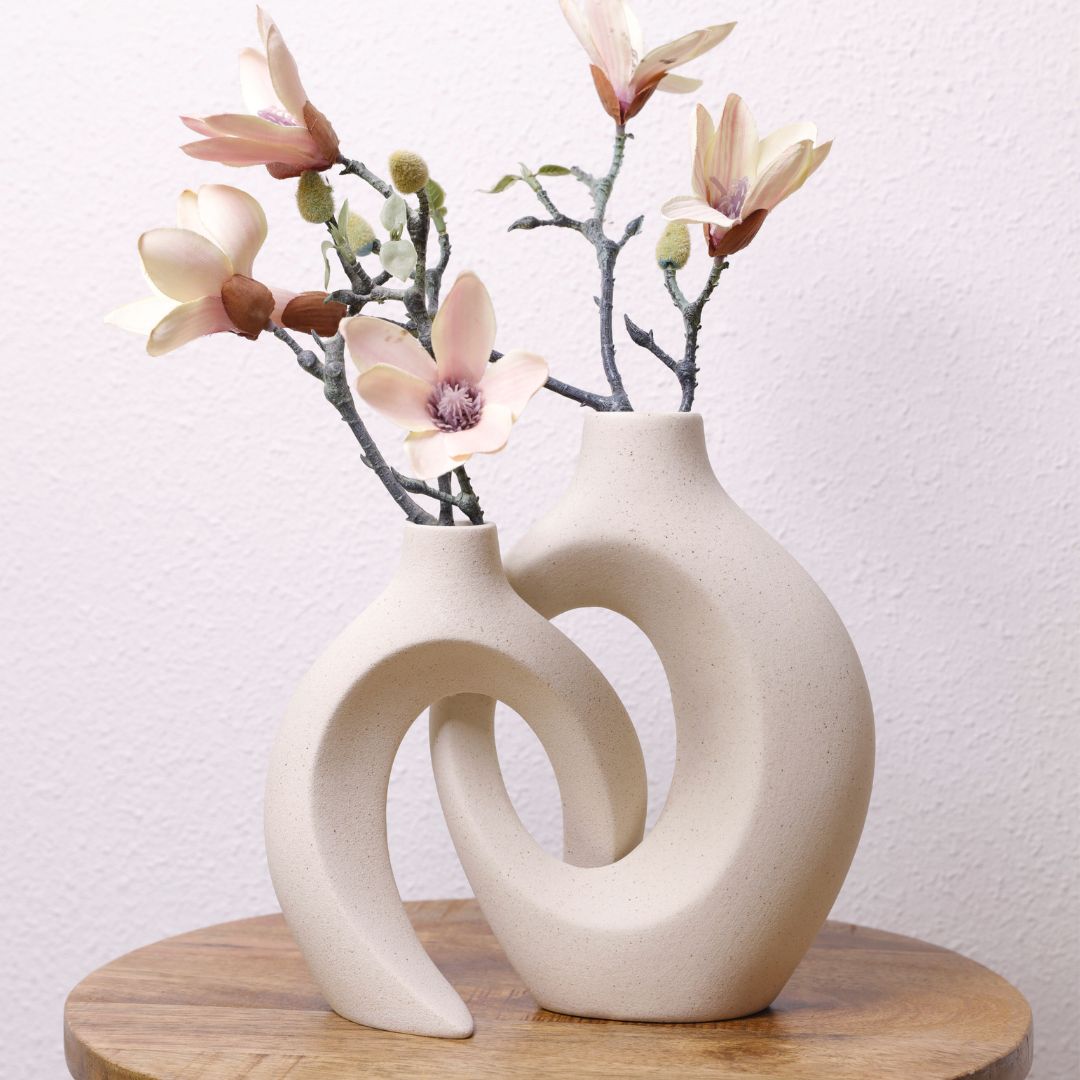 Gleora Geflochtene Keramikblumenvase – Elegantes Dekorationsmittelstück für moderne und klassische Innenräume