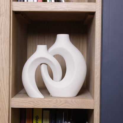 Gleora Geflochtene Keramikblumenvase – Elegantes Dekorationsmittelstück für moderne und klassische Innenräume