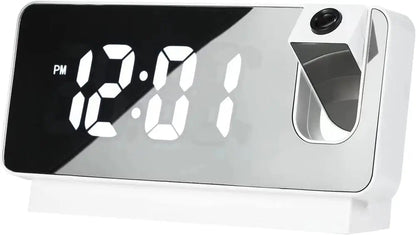 Heim Zeile | Projektionswecker mit Spiegeldisplay und großem LED-Bildschirm