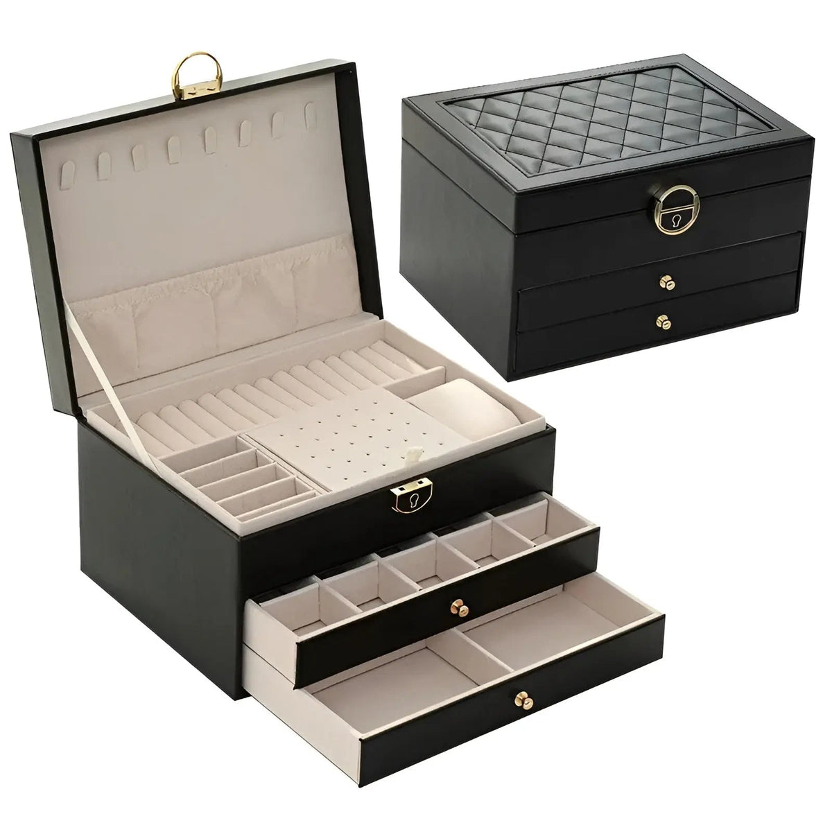 Elegancebox Luxus Schmuckbox – Mehrfachaufbewahrungsbox für Schmuck