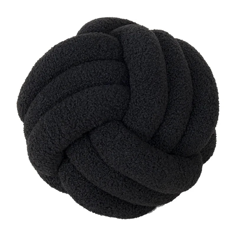 Wurfkissen - Gemütlich - Handgeknüpfter Ball - Schaffell