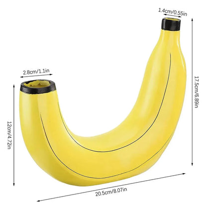 Banane Vase, Blumen vase aus Harz, niedliche Bananenform, dekorative Tisch vase für Blumenarrangements, Wohnzimmer, Schlafzimmer, Wohnkultur